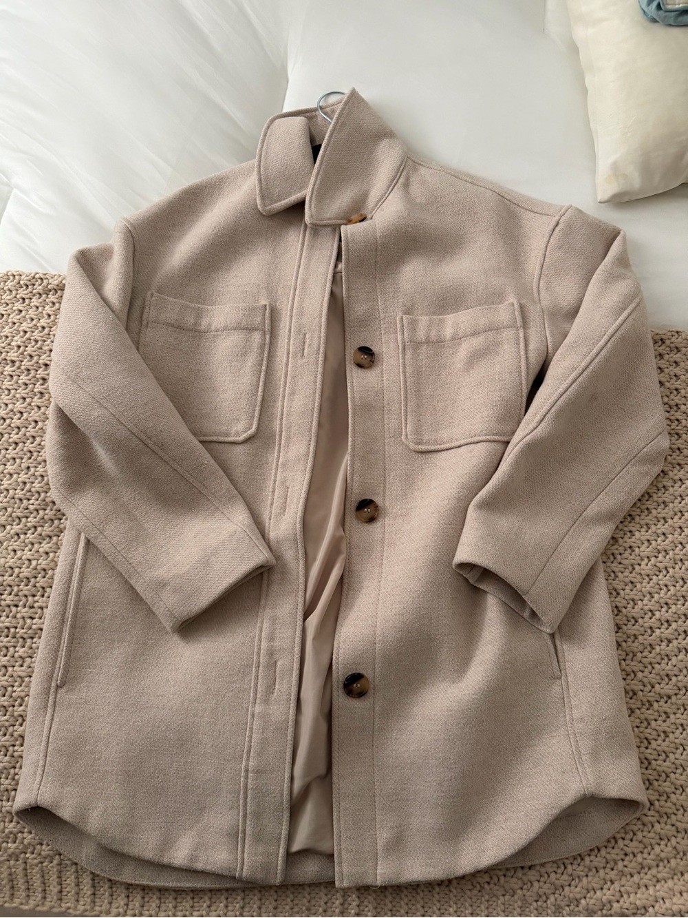 H&M Women's Wool-Blend Button Front Coat